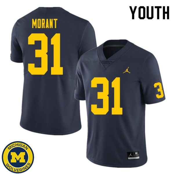 Youth University of Michigan #31 Jordan Morant Navy College Game Jersey